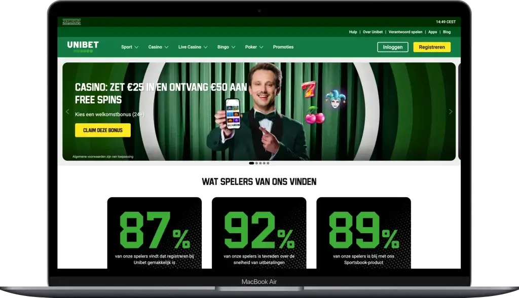 Unibet - zonder Cruks